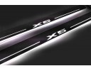 Накладки порогов с статической подсветкой для BMW X5 (F15) c 2013 
