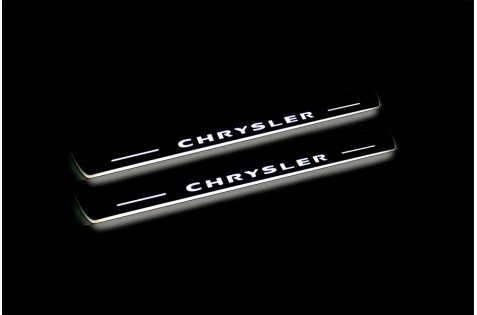 Накладки порогов с статической подсветкой для Chrysler 300c c 2012