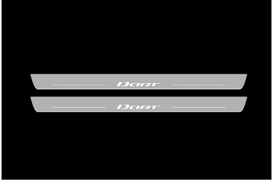 Накладки порогов с статической подсветкой для Dodge Dart c 2013