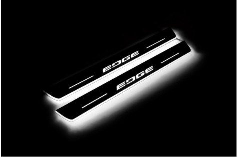 Накладки порогов с статической подсветкой для Ford Edge II c 2014