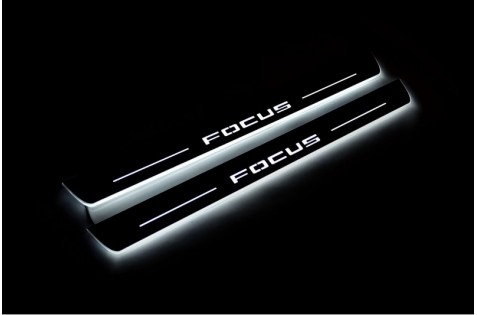 Накладки порогов с статической подсветкой для Ford Focus IV с 2018