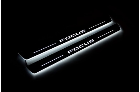 Накладки порогов с статической подсветкой для Ford Focus IV с 2018