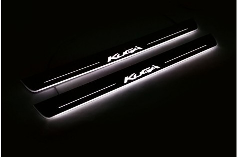 Накладки порогов с статической подсветкой для Ford Kuga II c 2013