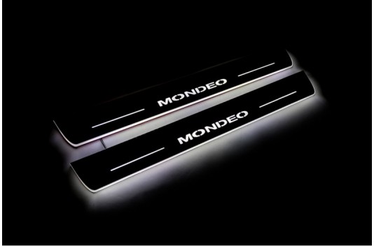 Накладки порогов с статической подсветкой для Ford Mondeo IV с 2007-2012