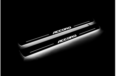 Накладки порогов с статической подсветкой для Honda Accord с 2018
