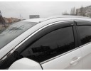 Ветровики для Honda CR-V с хром молдингом с 2012