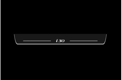 Накладки порогів зі статичним підсвічуванням для Hyundai I-30 з 2013