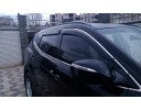 Ветровики для Hyundai Santa Fe с хром молдингом с 2012