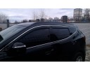 Ветровики для Hyundai Santa Fe Grand  с хром молдингом с 2013