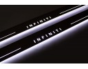 Накладки порогов с статической подсветкой для Infiniti G coupe c 2008
