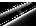 Накладки порогов с статической подсветкой для Infiniti QX80 с 2013