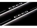 Накладки порогов с статической подсветкой для Kia Ceed III c 2018