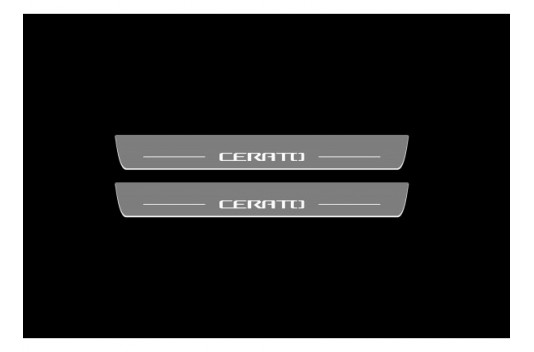 Накладки порогов с статической подсветкой для Kia Cerato III c 2013