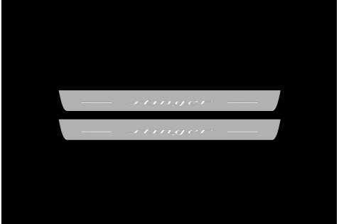 Накладки порогов с статической подсветкой для Kia Stinger c 2017