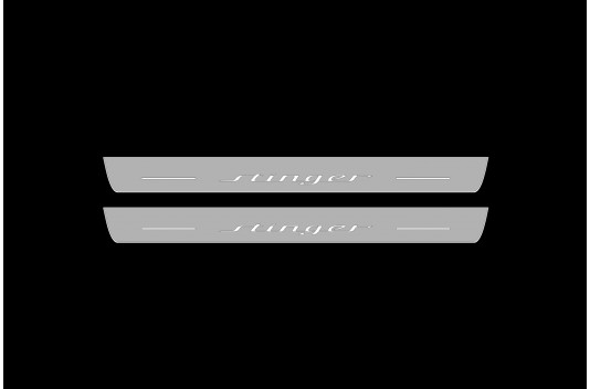 Накладки порогов с статической подсветкой для Kia Stinger c 2017
