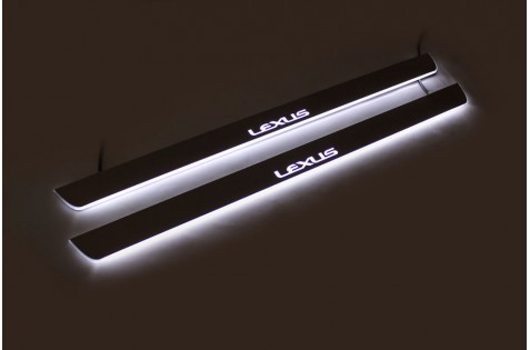 Накладки порогов с статической подсветкой для Lexus GX 470 c 2002 