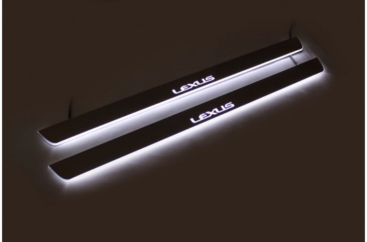 Накладки порогов с статической подсветкой для Lexus GX 470 c 2002 
