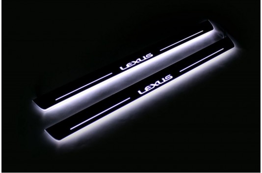 Накладки порогов с статической подсветкой для Lexus IS c 2013 