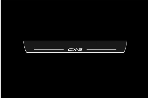Накладки порогів зі статичним підсвічуванням для Mazda CX-3 з 2015