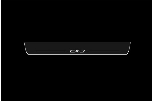 Накладки порогов с статической подсветкой для Mazda CX-3 c 2015