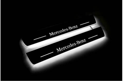 Накладки порогів зі статичним підсвічуванням для Mercedes E-Class (W213) з 2016