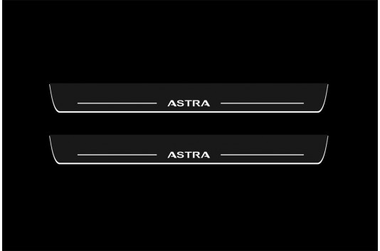 Накладки порогов с статической подсветкой для Opel Astra H c 2004