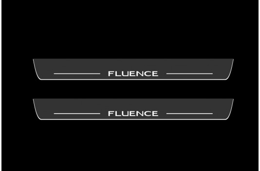 Накладки порогов с статической подсветкой для Renault Fluence c 2009