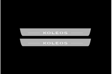 Накладки порогов с статической подсветкой для Renault Koleos II c 2018