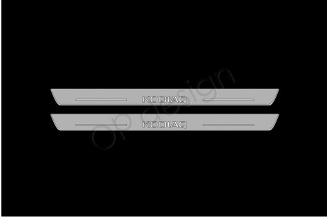 Накладки порогов с статической подсветкой для Skoda Kodiaq c 2016