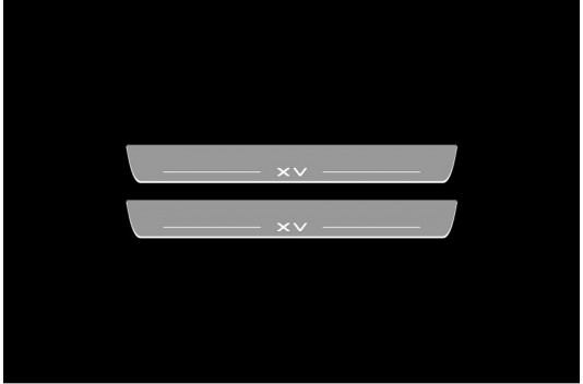 Накладки порогов с статической подсветкой для Subaru XV c 2017