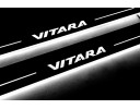 Накладки порогов с статической подсветкой для Suzuki Vitara c 2015