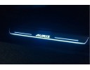 Накладки порогов с статической подсветкой для Toyota Auris II c 2013