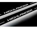 Накладки порогов с статической подсветкой для Toyota Highlander IV с 2019 