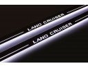 Накладки порогов с статической подсветкой для Toyota Land Cruiser 200 c 2007