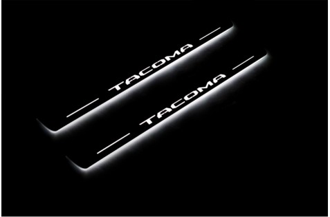 Накладки порогов с статической подсветкой для Toyota Tacoma III с 2016
