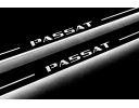 Накладки порогов с статической подсветкой для Volkswagen Passat B7 EU c 2011
