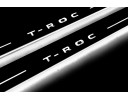 Накладки порогов с статической подсветкой для Volkswagen T-Roc c 2017