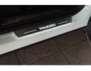 Накладки порогов с статической подсветкой для Volkswagen Touareg II c 2010-2018