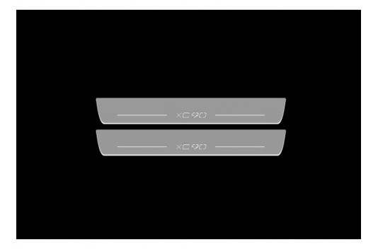 Накладки порогов с статической подсветкой для Volvo XC-90 c 2015
