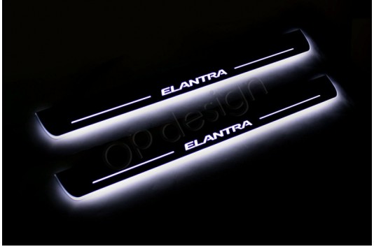 Накладки порогів зі статичним підсвічуванням для Hyundai Elantra з 2011