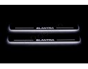 Накладки порогов с статической подсветкой для Hyundai Elantra c 2016