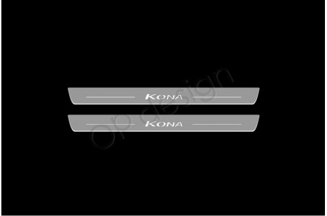 Накладки порогів зі статичним підсвічуванням для Hyundai Kona з 2017