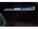Накладки порогов с статической подсветкой для Mazda 3 III c 2013