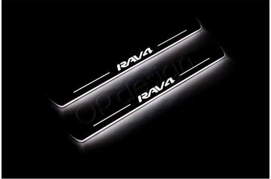 Накладки порогів зі статичним підсвічуванням для Toyota RAV-4 з 2018