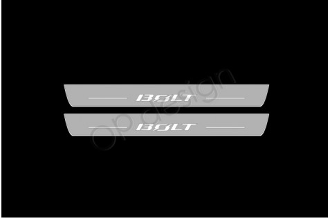 Накладки порогов с статической подсветкой для Chevrolet Bolt c 2016