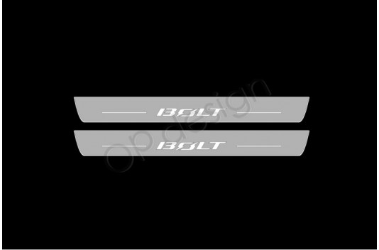 Накладки порогов с статической подсветкой для Chevrolet Bolt c 2016