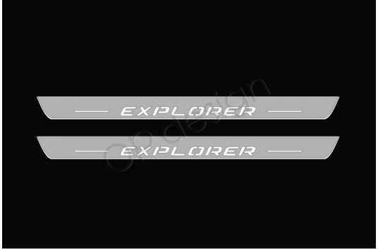 Накладки порогів зі статичним підсвічуванням для Ford Explorer V з 2010