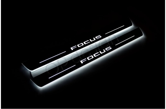 Накладки порогів зі статичним підсвічуванням для Ford Focus III з 2015