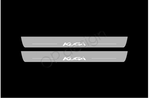 Накладки порогов с статической подсветкой для Ford Kuga c 2008