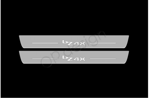 Накладки порогов с статической подсветкой для Toyota BZ4X c 2021